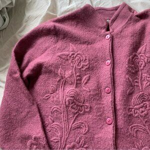 Vintage 100% Wool boiled Sweater Jacket